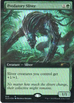 MTG: Secret Lair Drop Series: Foil Extended Art Predatory Sliver: LP Condition - Image 1