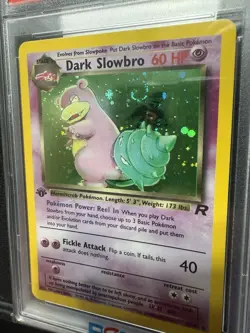 PSA 10 GEM MINT Dark Slowbro 12/82 HOLO Team Rocket 1ST EDITION Pokemon Card 💫 - Image 3
