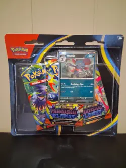 Pokemon TCG Mega Evolution Phantasmal Flames Booster Packs 3-Pack Weavile Promo - Image 1
