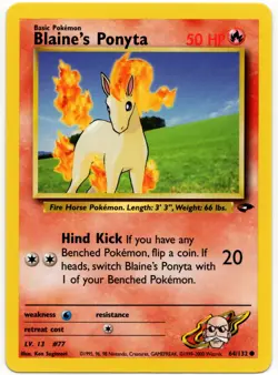 Pokemon - Gym Challenge Blaine's Ponyta 64/132 NM - Image 1