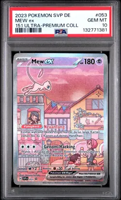 2023 Pokemon Black Star Promo Mew Ex PSA 10 Gem Mint #053 Deutsch 151 - Image 2