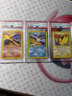 Pokemon TCG 2000s Black Star Promo Moltres, Zapdos, Articuno/ Aoki Error PSA 10 - Image 1