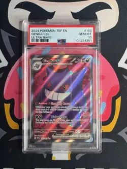 2024 Pokemon TEF Temporal Forces 193 Gengar ex Ultra Rare PSA 10 - 134913146 - Image 1