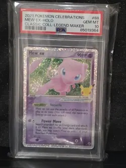 Pokemon Mew ex 88/92 Celebrations Classic Collection Holo EX Legend Maker PSA 10 - Image 1