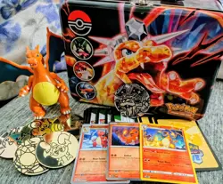 Pokemon Charizard Lunchbox Collectors Tin 2023 Empty + EXTRAS!! ⭐ - Image 1
