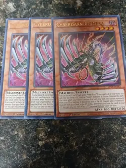 3x Cyberdark Chimera SDCS-EN002 Structure Deck: Cyber Strike 1st Edition - Image 1