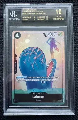 One Piece Card Laboon EB01-048 SR Alternate Art BGS 10 Black Label English - Image 1