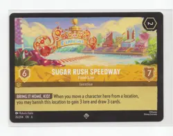Disney Lorcana Sugar Rush Speedway Finish Line 35/204 Azurite Sea Super Rare Nm - Image 1