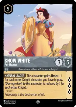 Disney Lorcana TCG - Shimmering Skies - Snow White - Fair-Hearted 183/204 - Image 1