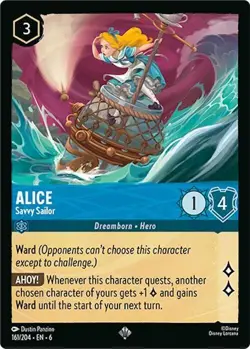 Disney Lorcana TCG Azurite Sea - Alice - Savvy Sailor - 161/204 - Image 1