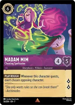 Disney Lorcana TCG Archazia's Island Madam Mim Cheating Spellcaster 56/204 FOIL - Image 1