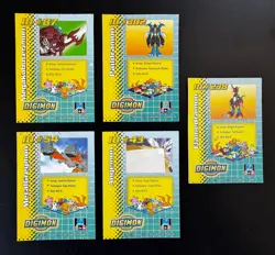 Vintage Digimon Toy Promo Cards | Lot of 5 Holo Prism Cards - Image 3