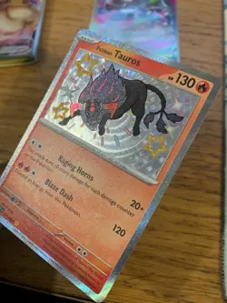 NM! Paldean Tauros (111/091) Paldean Fates Baby Shiny Rare Pokemon Card! - Image 4