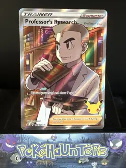 Pokemon Card Professor's Research 024/025 Full Art Celebrations Near Mint - Image 1