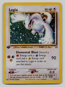Lugia 9/111 Holo Rare Neo Genesis Wotc 2000 Holo Pokemon Card *CUSTOM* - Image 1