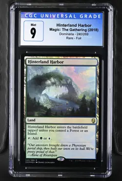 HINTERLAND HARBOR Dominaria Foil Rare CGC 9 MTG [Nostalgium] - Image 1