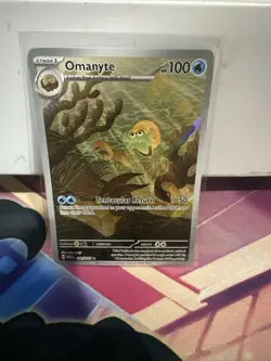 Omanyte 180/165 Illustration Rare Pokemon TCG Scarlet & Violet 151 Near Mint+ - Image 1