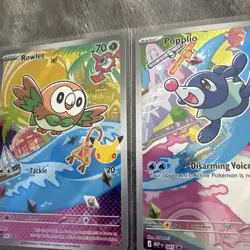 Rowlet, Litten & Popplio First Partner Illustration Collection Promo Set Pokemon - Image 3