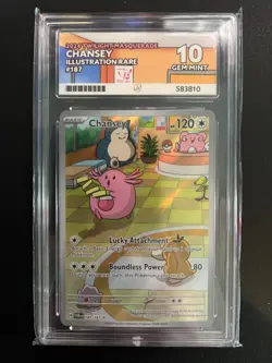 Pokemon TCG Chansey Twilight Masquerade Illustration Rare Card 187/167 Ace 10 - Image 1