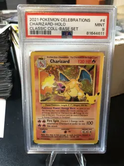 PSA 9 Charizard Celebrations 2021 Pokemon Classic Collection Base Holo #4 Mint - Image 1