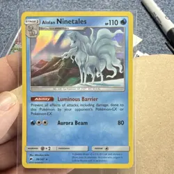 Pokemon TCG Alolan Ninetales Burning Shadows 28/147 Holo Rare Stage 1 110 HP - Image 1
