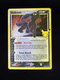 Pokemon TCG: Umbreon Gold Star 17/17 Celebrations 25th Anniversary - Image 1
