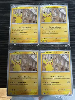 4X Brand New Sealed - Pokemon TCG Pikachu At The Museum Promo Card - Image 3