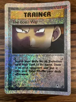 Pokemon The Boss’s Way Holo Trainer WOTC Vintage Card NM - Image 1