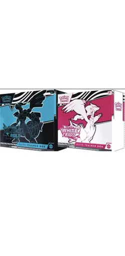 Pokemon Black Bolt & White Flare Elite Trainer Box ETB Set of 2 Sealed In Hand - Image 1