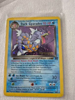 Pokemon TCG Pre-Release Dark Gyarados 8/82 Holo Vintage pre-owned - Image 1