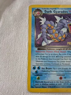 Pokemon TCG Pre-Release Dark Gyarados 8/82 Holo Vintage pre-owned - Image 3