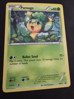 2011 POKEMON TCG PANSAGE BW11 BLACK & WHITE PROMO HOLO NM - Image 1