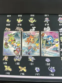 Chimchar Turtwig Piplup First Partner Illustration Collection Promo Set Pokemon - Image 1