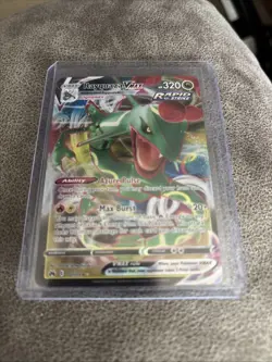 Pokemon Rayquaza VMAX Rapid Strike Full Art Holo Rare Evolving Skies 101/159 - Image 1