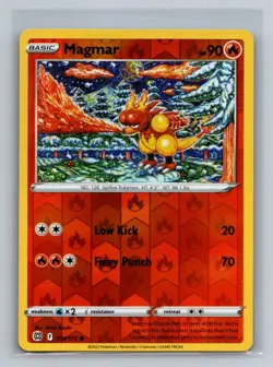 Magmar Reverse Holo Common SWSH09: Brilliant Stars SWSH09 Fire 019/172 Pokemon C - Image 1