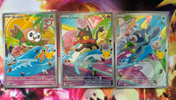 Pokemon TCG First Partner Illustration Collection Popplio 45 Litten 44 rowlet 43 - Image 1
