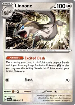 Linoone 082/094 ME02: Phantasmal Flames Pokemon Card TCG - Image 1