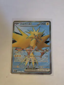Zapdos ex 192/165 Pokemon Scarlet & Violet 151 Full Art Ultra Rare Card - Image 1