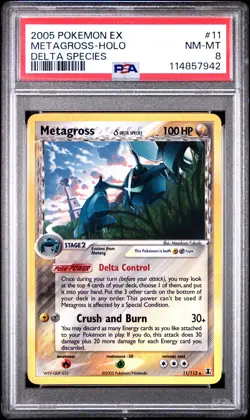 2005 POKEMON EX DELTA SPECIES METAGROSS #11 HOLO PSA 8 NM #114857942 - Image 1