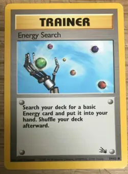 POKEMON FIRST EDITION 1st ENERGY SEARCH FOSSIL SET CARD # 59/62 NEAR MINT - Image 1