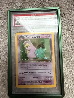 2000 Pokemon Rocket #12 Dark Slowbro 1st Edition PSA 10 GEM MINT SWIRL 🍥 - Image 3
