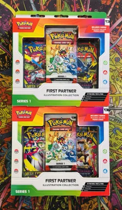 Pokemon TCG First Partner Illustration Collection Series 1 Box NEW SEALED LOT X2 - Image 1