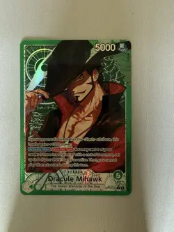 ONE PIECE The Azure Sea's Seven DRACULE MIHAWK LEADER ALT ART OP14-020 ENGLISH - Image 1