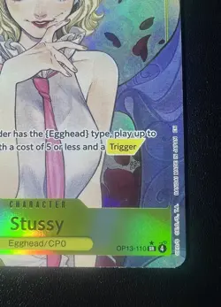 One Piece Carrying on His Will Stussy Alt Art OP13-110 SR Card NM/MT - Image 5