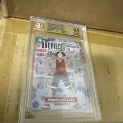 2026 ONE PIECE PROMOS COLLEGE BASKETBALL US VOYAGE #P055 MONKEY.D.LUFFY P BGS 10 - Image 1