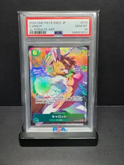 One Piece Carrot PSA10 R-P EB03-013 Rare Parallel Card - Image 1