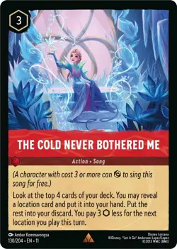 Disney Lorcana TCG Winterspell The Cold Never Bothered Me Rare 130/204 - Image 1