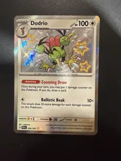 2024 Pokemon Scarlet Violet Paldean Fates Shiny Dodrio 200 /91 Holo Card NM - Image 1