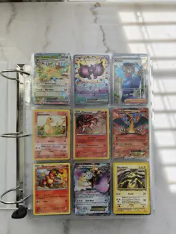 Pokemon Binder Lot + NBA Cards – Charizard, EX, Giannis Rookie, Many Cards - Image 1