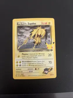 Rocket's Zapdos 15/132 Celebrations: Classic Collection Holo NM/M Pokemon Card - Image 1